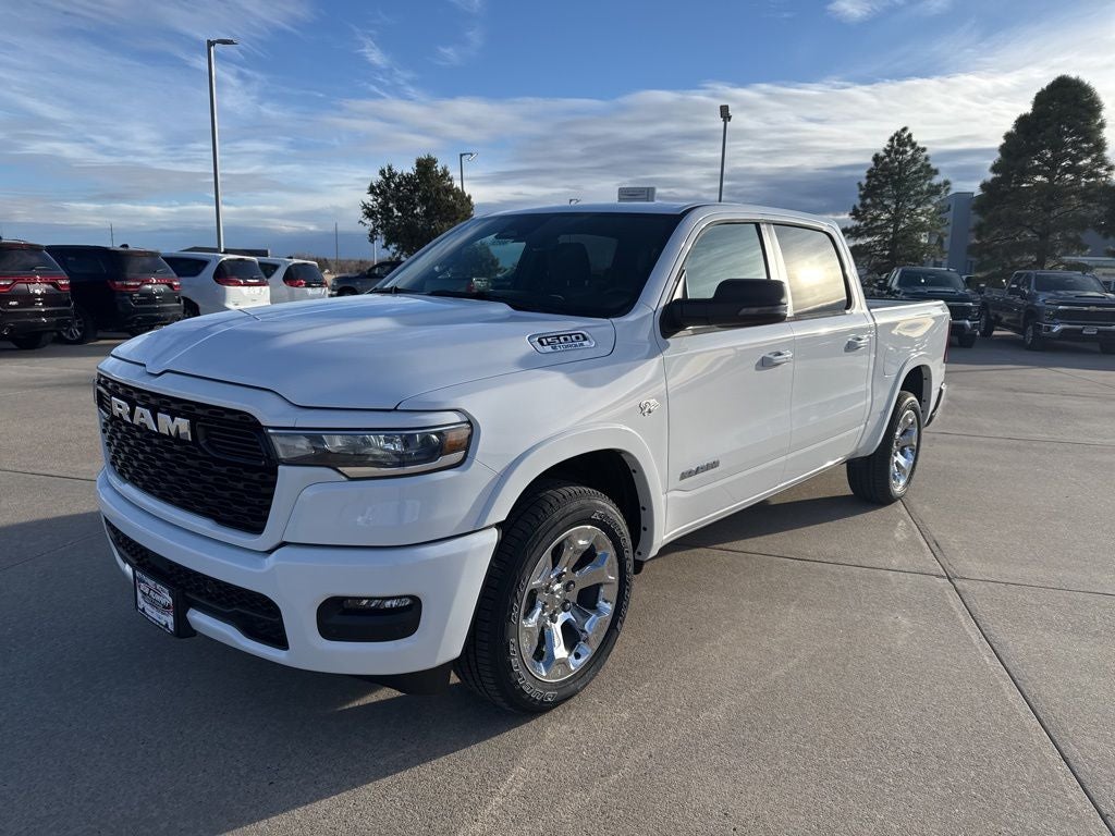 2026 RAM 1500 Big Horn/Lone Star in Bright White Clear-Coat Exterior Paint — front three-quarter view