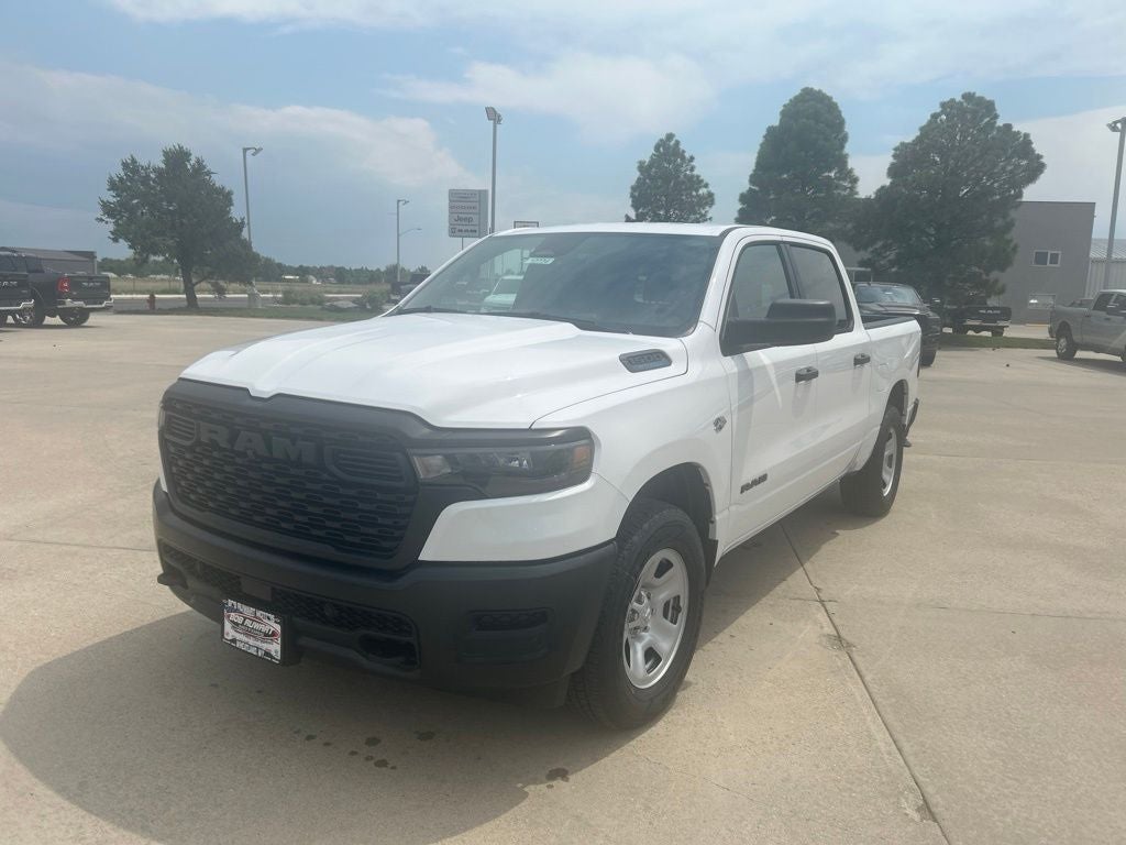 2026 RAM 1500 Tradesman in Bright White Clear-Coat Exterior Paint — front three-quarter view