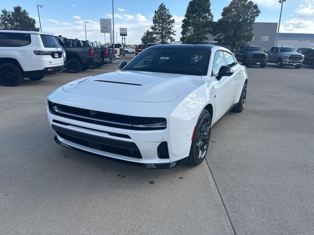 2026 Dodge Charger R/T Plus in White Knuckle Exterior Paint — front three-quarter view