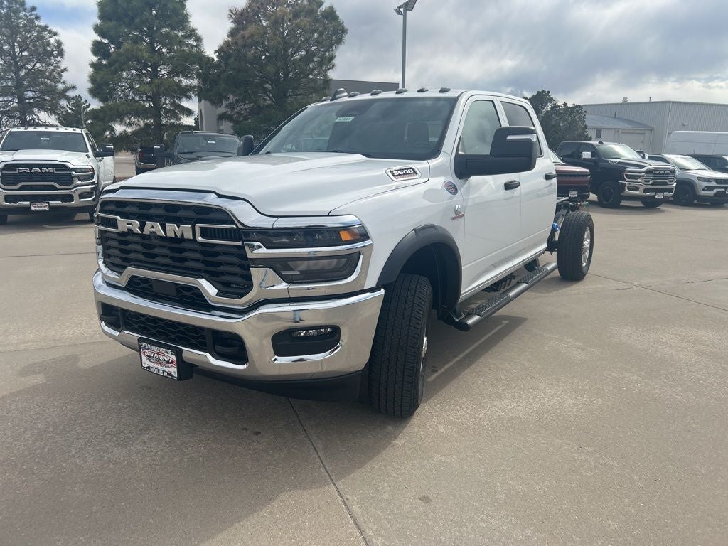 2026 RAM 3500 Tradesman in Bright White Clear-Coat Exterior Paint — front three-quarter view